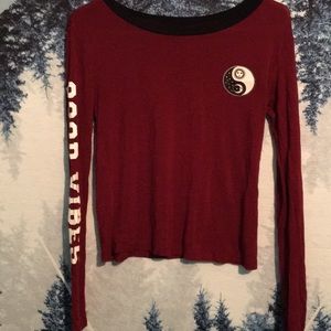 Long sleeve crop shirt